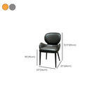 Contemporary Orange Upholstered Dining Chairs Open Back