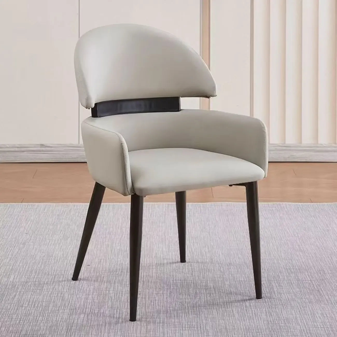 Scandinavian Swivel Brown Curved Back Dining Chairs