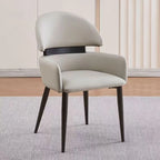 Scandinavian Swivel Brown Curved Back Dining Chairs