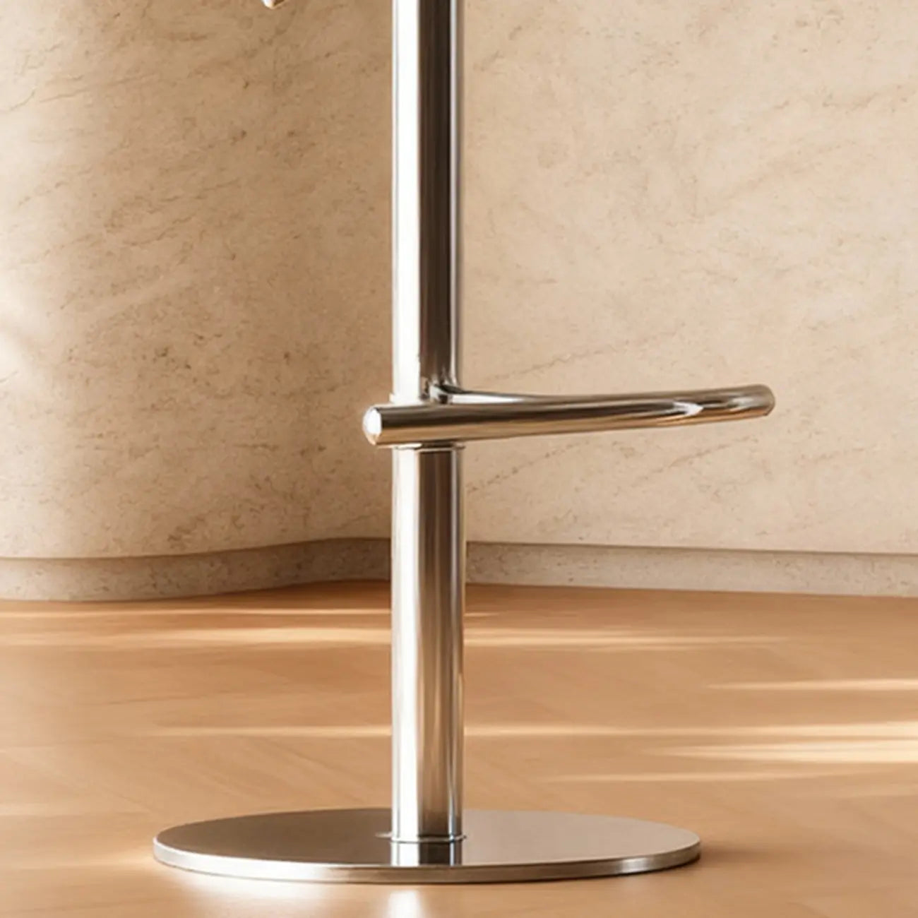 Modern Swivel Fabric Upholstered Bar Stools Stainless Steel