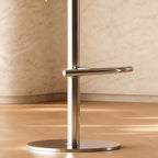 Modern Swivel Fabric Upholstered Bar Stools Stainless Steel