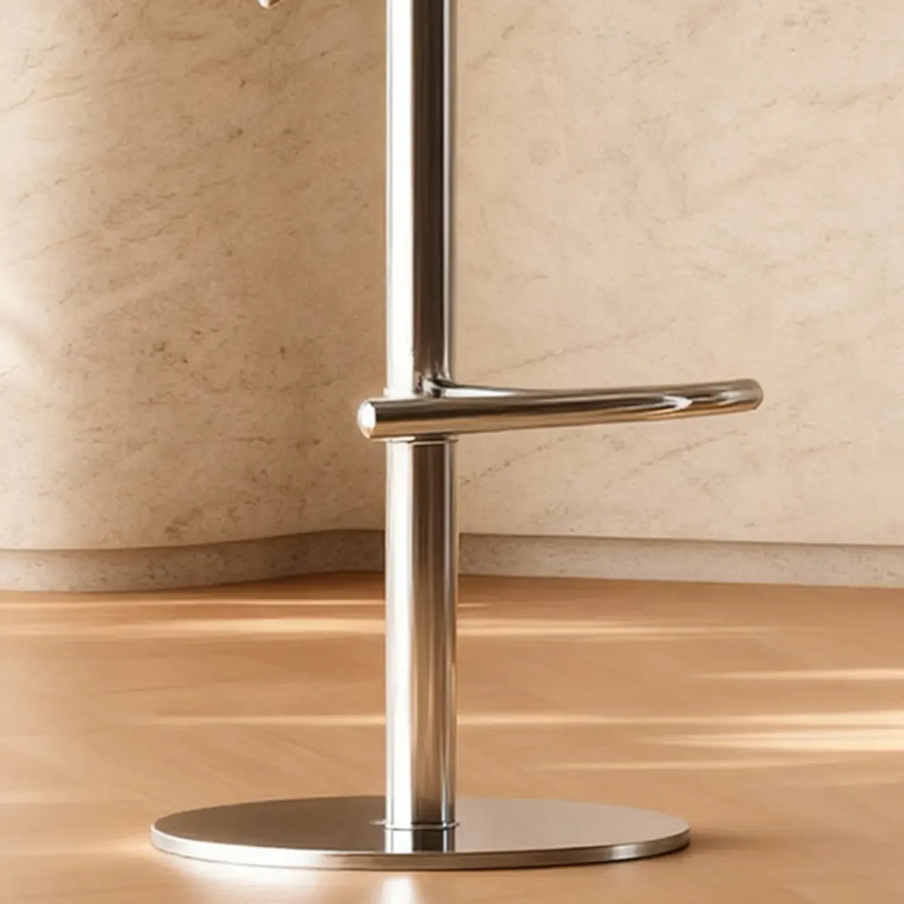 Modern Swivel Fabric Upholstered Bar Stools Stainless Steel