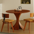 Mid-century Modern Cushioned Wooden Armless Dining Chair
