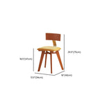 Mid-century Modern Cushioned Wooden Armless Dining Chair