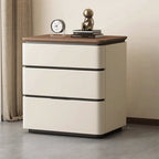 Elegant Modern Wood Three-Drawer Nightstand