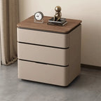 Elegant Modern Wood Three-Drawer Nightstand