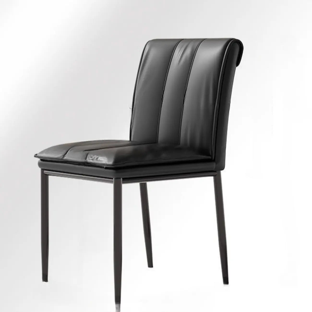 Low Back Upholstered Dining Chairs with Vertical Tufting