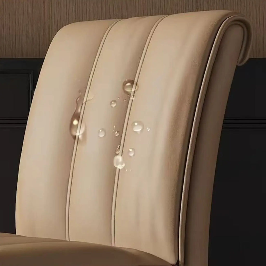 Low Back Upholstered Dining Chairs with Vertical Tufting