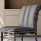 Low Back Upholstered Dining Chairs with Vertical Tufting