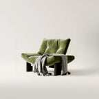 Contemporary Black Tufted Armless Chenille Accent Chair