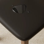 Black Wood Vintage-Style Upholstered Dining Chair with Cozy Seat