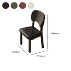Black Wood Vintage-Style Upholstered Dining Chair with Cozy Seat
