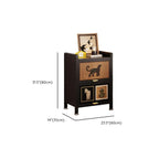 Elegant Black Wood Bookcase Close Back Storage Cabinet