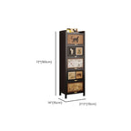 Elegant Black Wood Bookcase Close Back Storage Cabinet