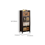 Elegant Black Wood Bookcase Close Back Storage Cabinet