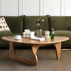 Modern Abstract Wood Triangular Coffee Table