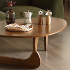 Modern Abstract Wood Triangular Coffee Table