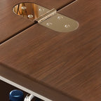 Multi-functional Wood Rolling Side Table Foldable Table Top
