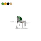 Curved Back Houndstooth Pattern Upholstered Dining Chair