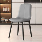 Contemporary Mid Back Dining Chairs With Metal Legs