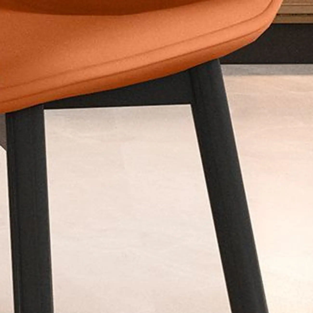 Contemporary Mid Back Dining Chairs With Metal Legs