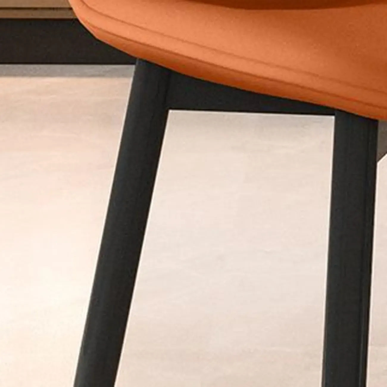 Contemporary Mid Back Dining Chairs With Metal Legs