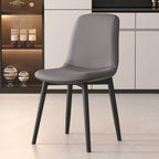 Contemporary Mid Back Dining Chairs With Metal Legs