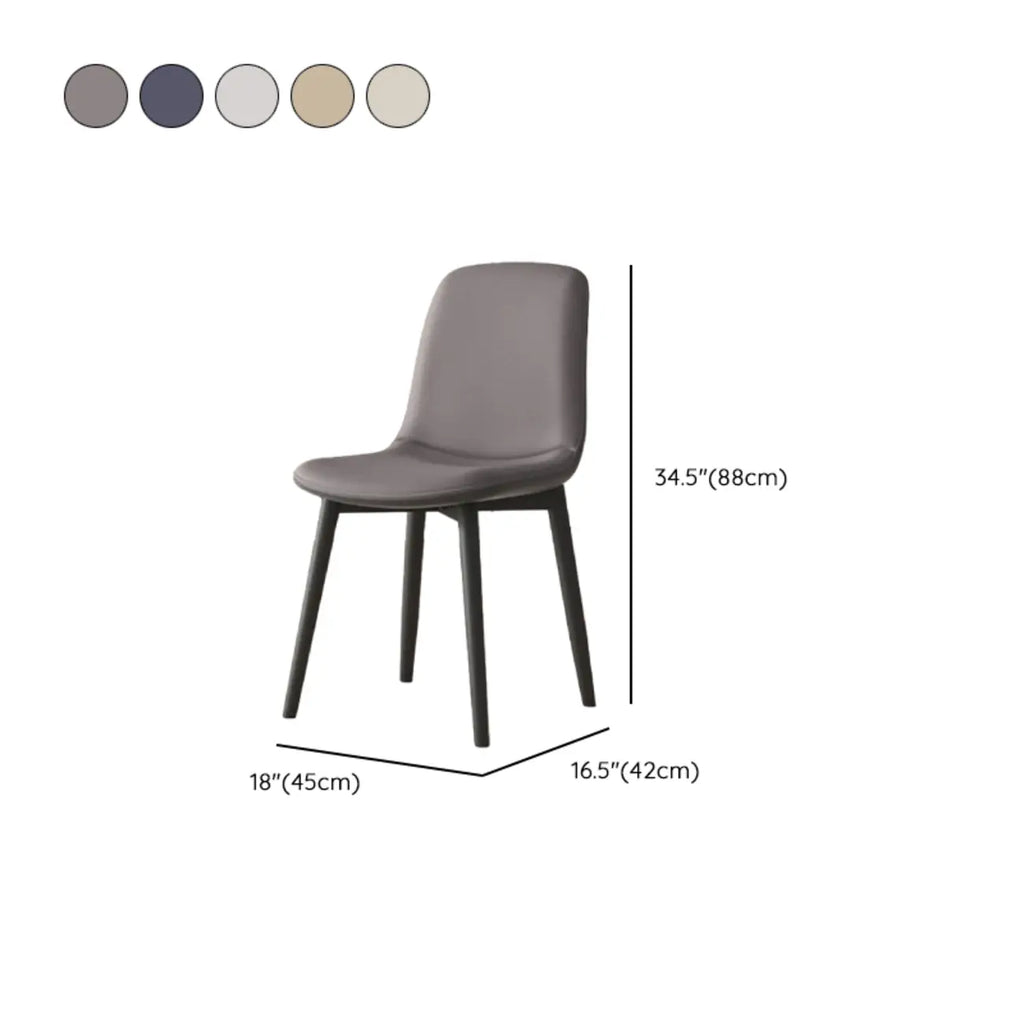 Contemporary Mid Back Dining Chairs With Metal Legs