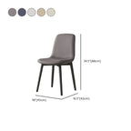 Contemporary Mid Back Dining Chairs With Metal Legs