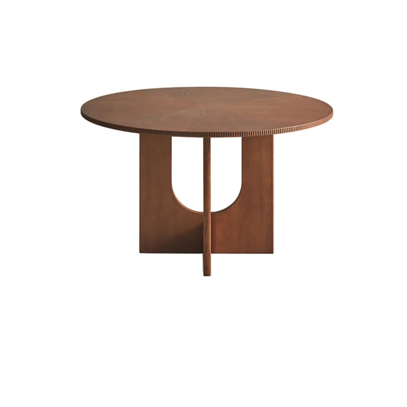 Modern Round Marble Top Pedestal Dining Table