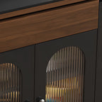 Multi-levelled Fold Away Chairside Table with Roller Wheels