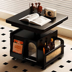 Multi-functional Modern Wood Coffee Table with Wheels