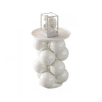 Artistic Modern Pedestal Metal Side Table with Stone Top
