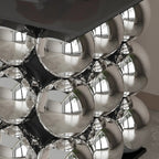 Artistic Modern Pedestal Metal Side Table with Stone Top