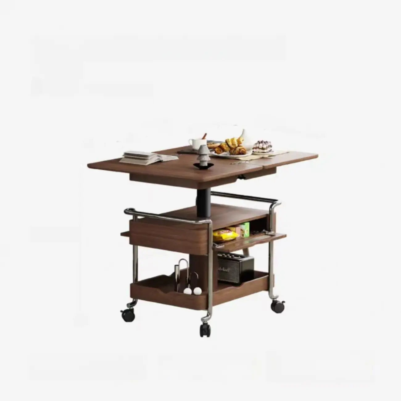 Practical Traditional Wood Wheel End Table