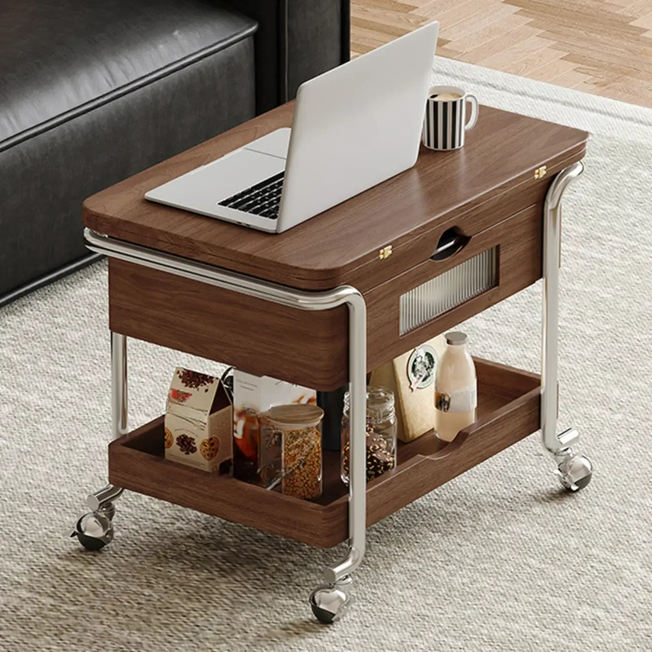 Practical Traditional Wood Wheel End Table