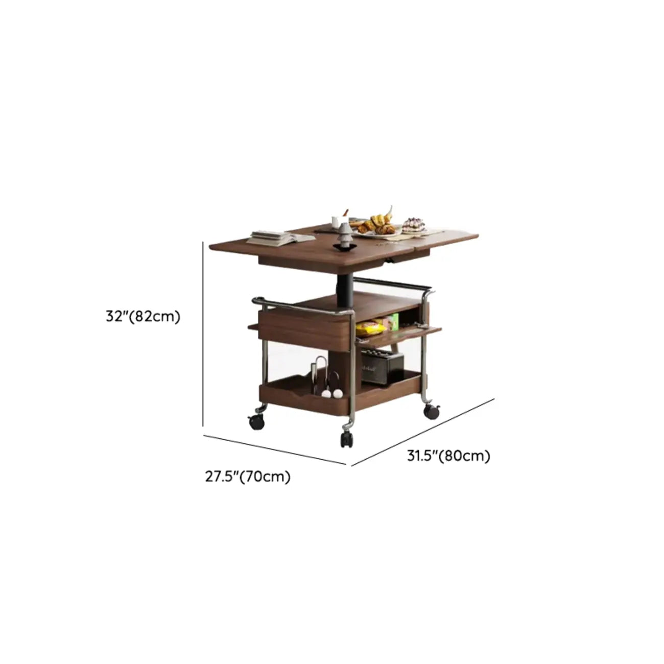 Practical Traditional Wood Wheel End Table