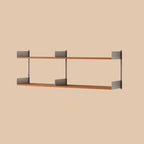 Contemporary Alloy Wall Mounted Open Back Bookcase