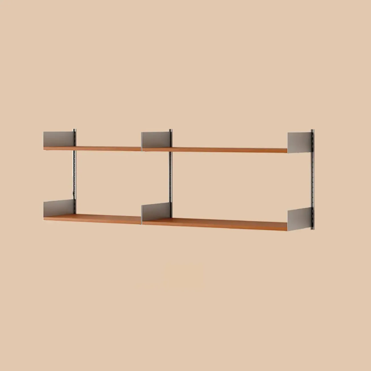 Contemporary Alloy Wall Mounted Open Back Bookcase