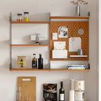 Contemporary Alloy Wall Mounted Open Back Bookcase