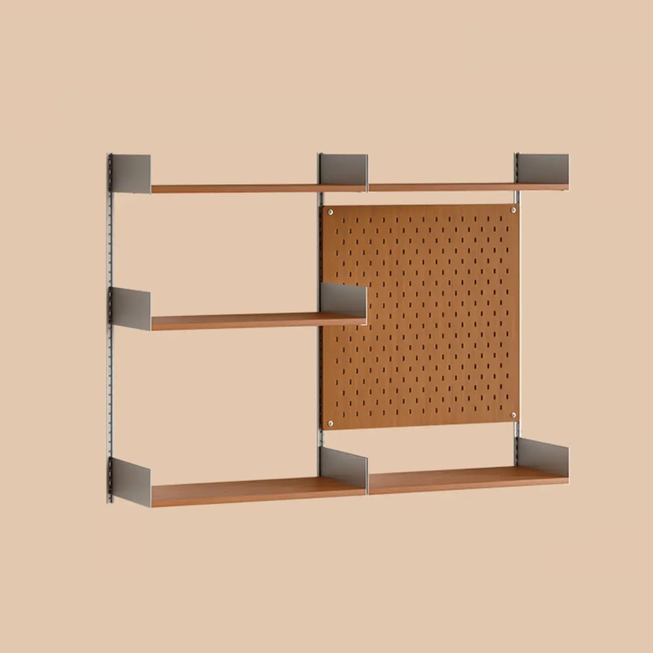 Contemporary Alloy Wall Mounted Open Back Bookcase