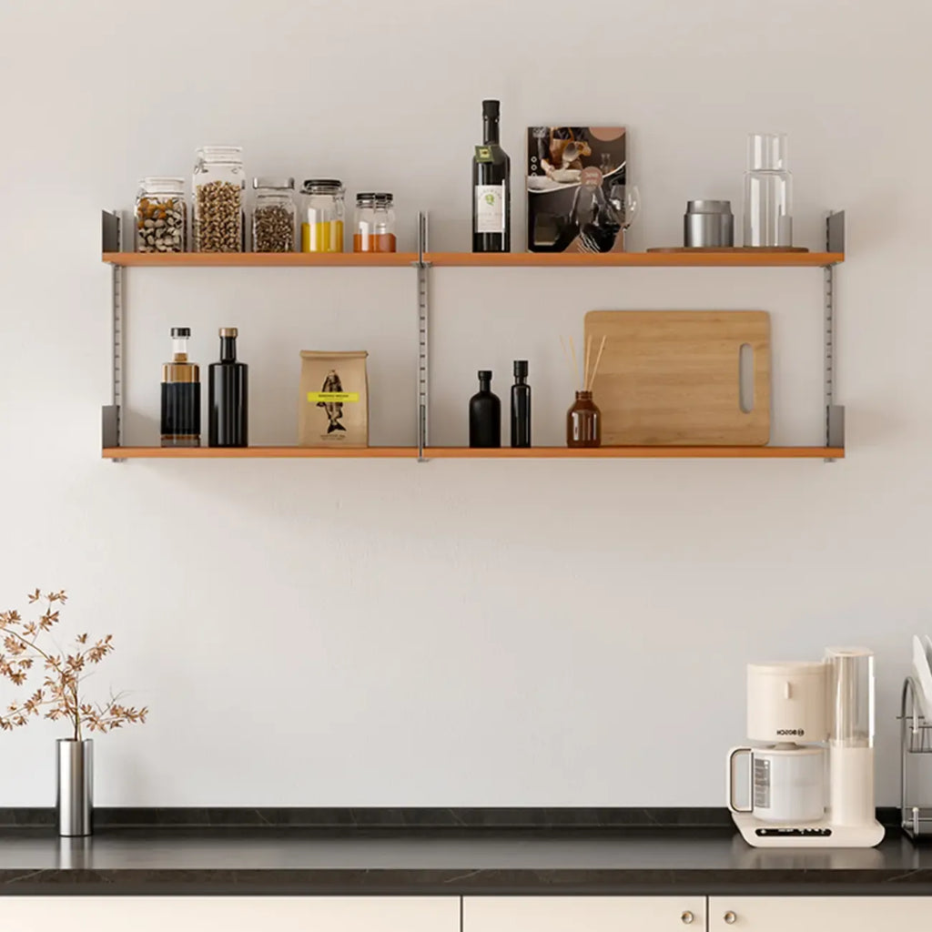 Contemporary Alloy Wall Mounted Open Back Bookcase