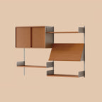 Contemporary Alloy Wall Mounted Open Back Bookcase