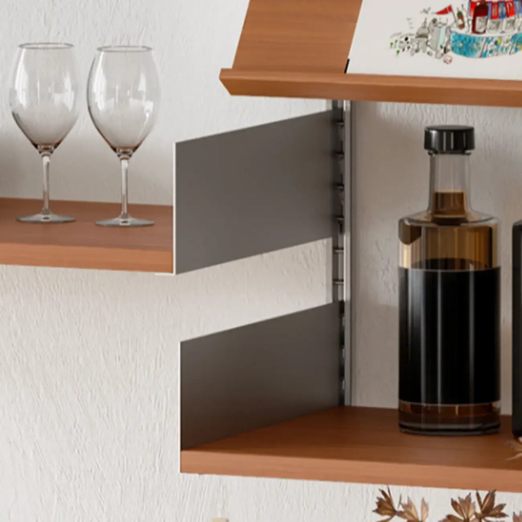 Contemporary Alloy Wall Mounted Open Back Bookcase