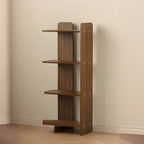 Contemporary 4-tier Wood Vertical Open Back Bookshelf