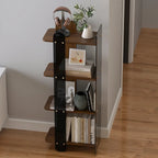 Contemporary 4-tier Wood Vertical Open Back Bookshelf