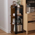 Contemporary 4-tier Wood Vertical Open Back Bookshelf