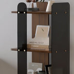Contemporary 4-tier Wood Vertical Open Back Bookshelf