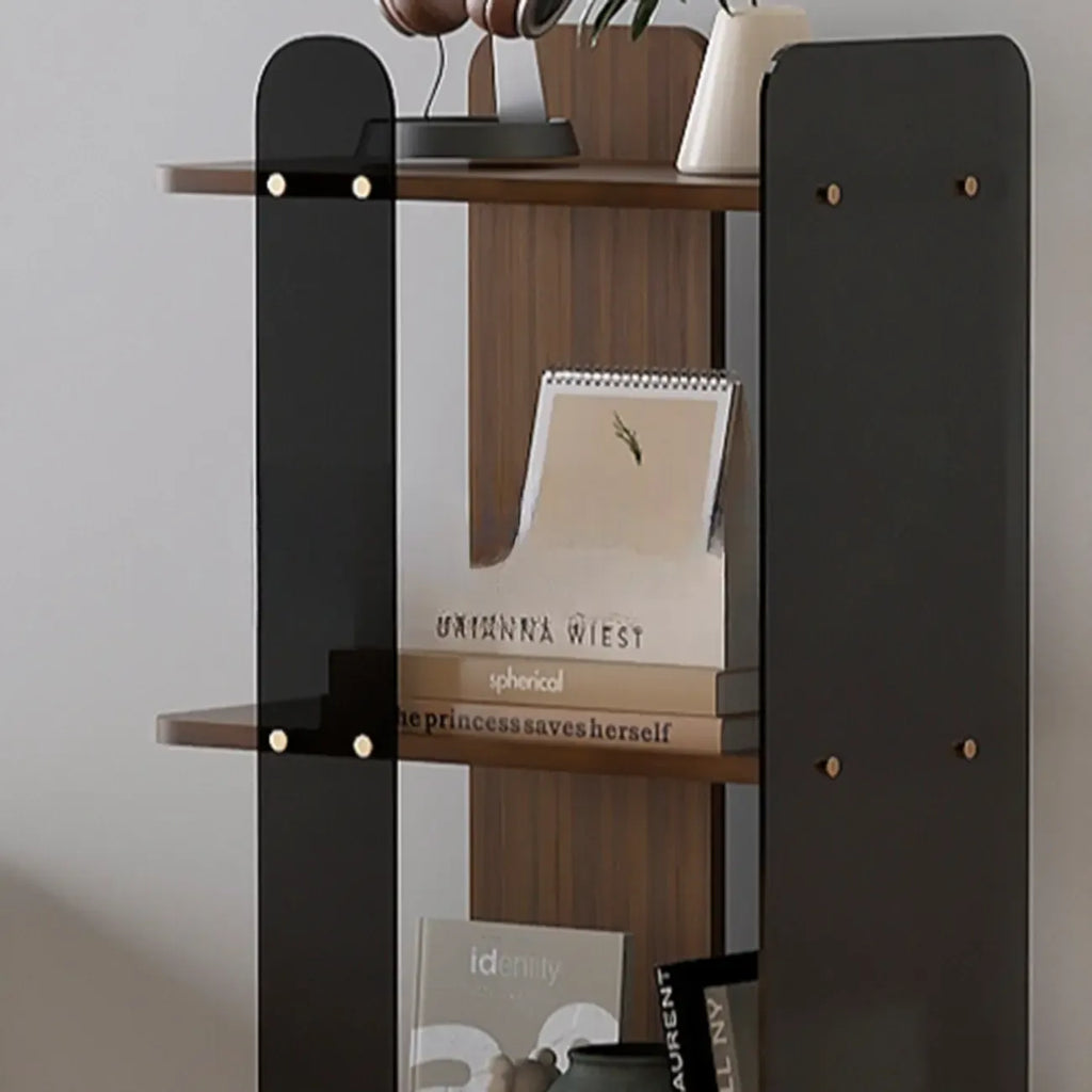 Contemporary 4-tier Wood Vertical Open Back Bookshelf