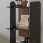 Contemporary 4-tier Wood Vertical Open Back Bookshelf